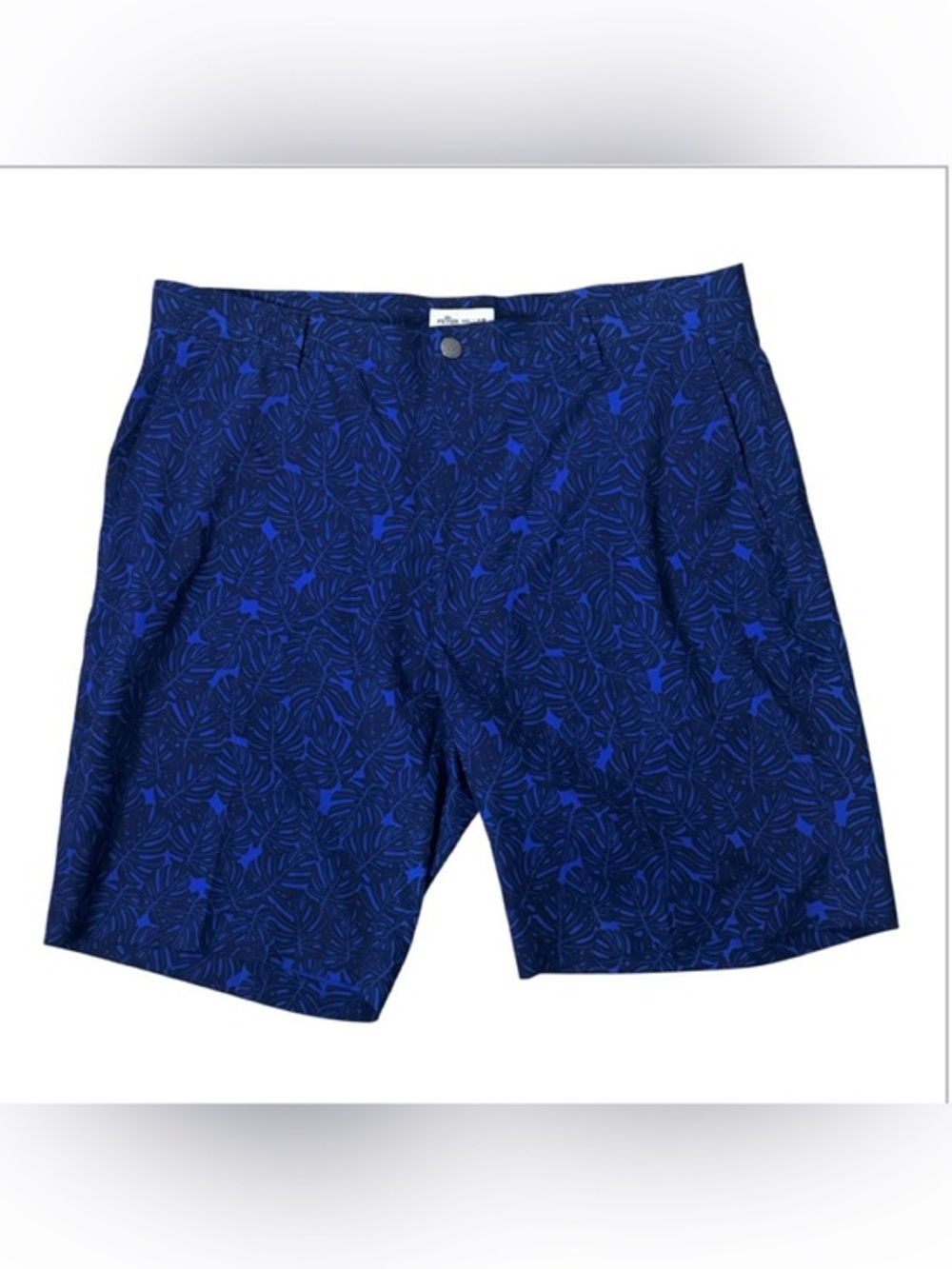 Peter Millar Salem Shorts Golf Tropical Palm Leaf Print 9” Inseam 36